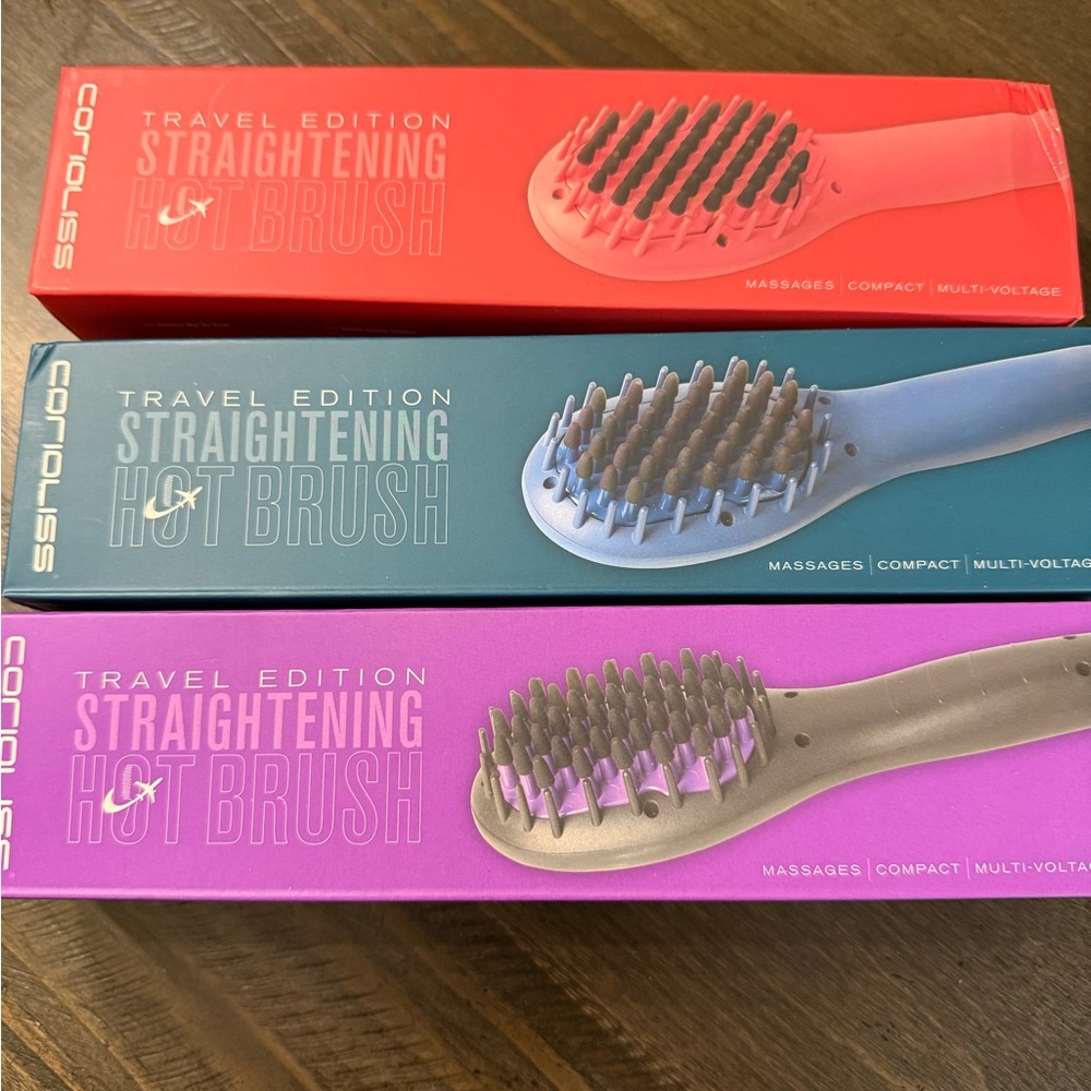 Corioliss Straightening Hot Brush - Travel Edition 
Black/Purple, Teal, or Coral - Picture 7 of 7